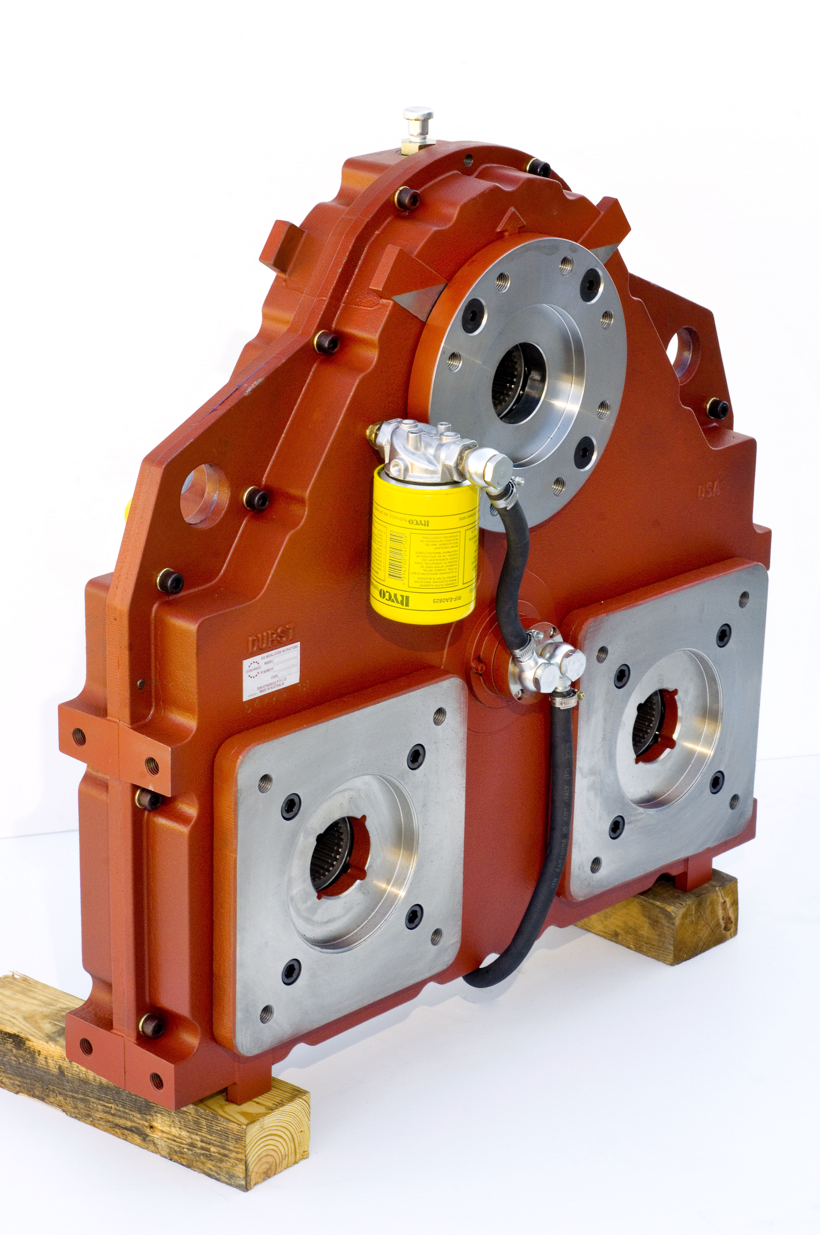 Durst heavy-duty modular hydraulic pump drive supplied by OEM Dynamics